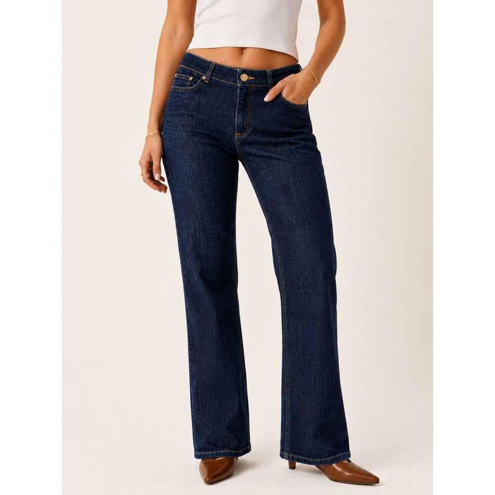 Jones New York Today Jeans 12 Dark Wash Straight Leg Stretch Denim Classic